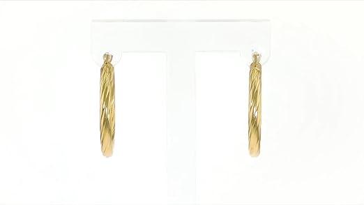 Amazon.com: Ross-Simons Italian 18kt Yellow Gold Twisted Hoop